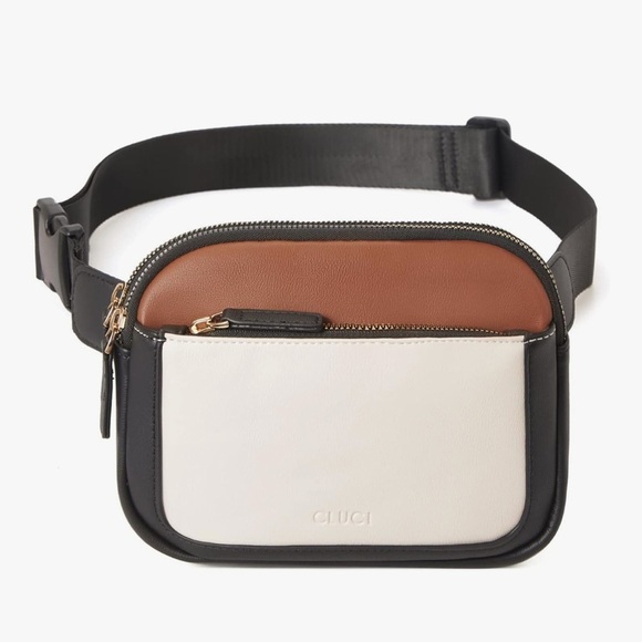 $10 (𝙇𝘼𝙎𝙏 𝘾𝙃𝘼𝙉𝘾𝙀)NWT:CLUCI COLOR BLOCK WAIST CROSSBODY - Picture 1 of 9